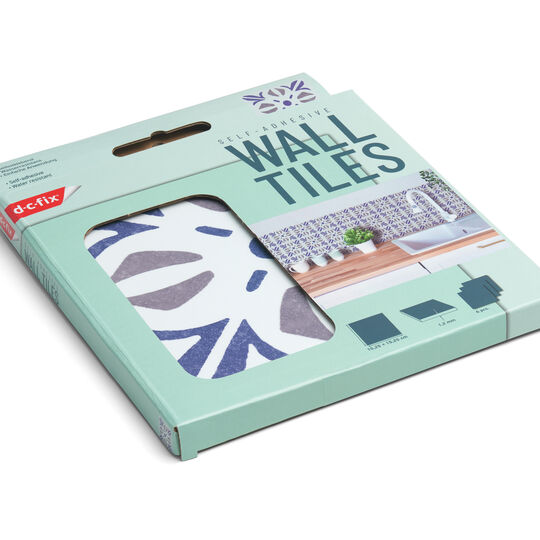 selbstklebende Wandfliesen Wall Tiles Cubia blue (6er Set) image number null